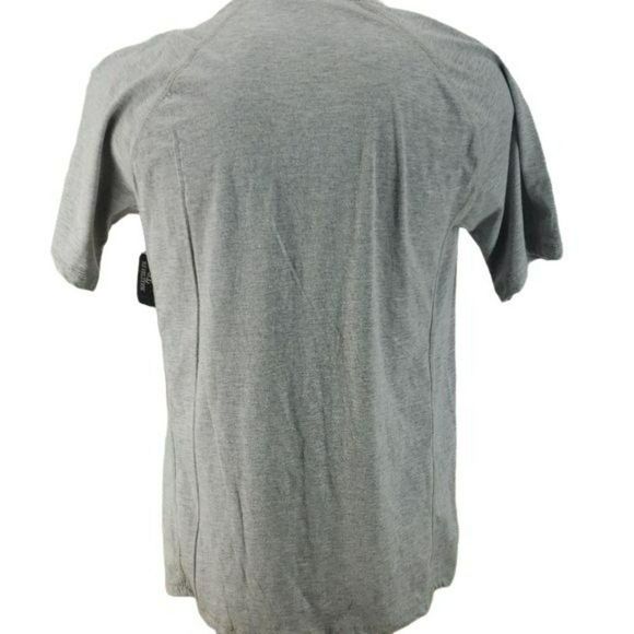 OT Revolution Men's Athletic Grey 2 Button Short‎ Sleeve T Shirt Size Medium - Picture 3 of 6